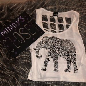 Cute elephant crop top